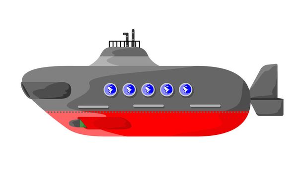 προηγμένο στρατιωτικό υποβρύχιο - Διάνυσμα, εικόνα