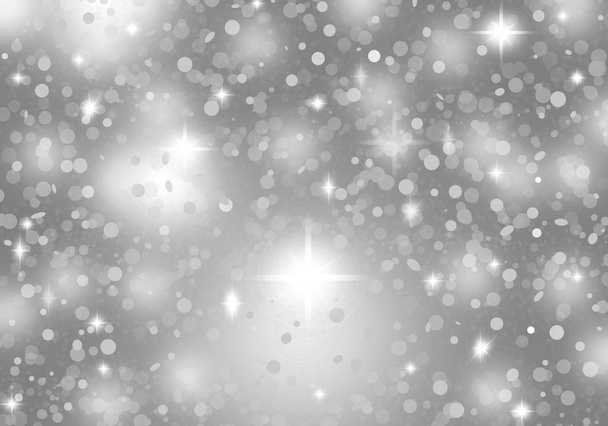 Christmas background snow texture gold blue red stars  - Photo, Image