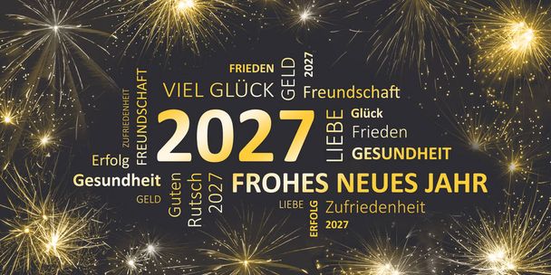 Немецкая карточка на новый 2027 год
 - Фото, изображение