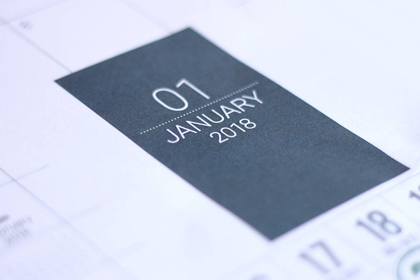 Zár-megjelöl-ból január 2018-napló-naptár. - Fotó, kép