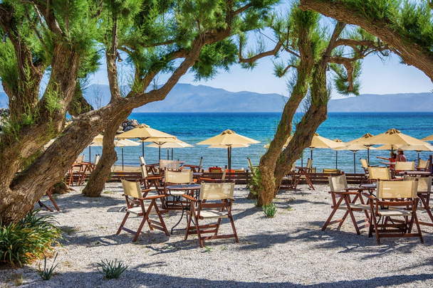 Ελληνική Ταβέρνα στο νησί της Κρήτης, Ελλάδα - Φωτογραφία, εικόνα