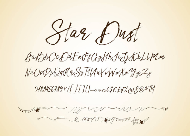 Star dust. Handdrawn vector font. - Vector, Image