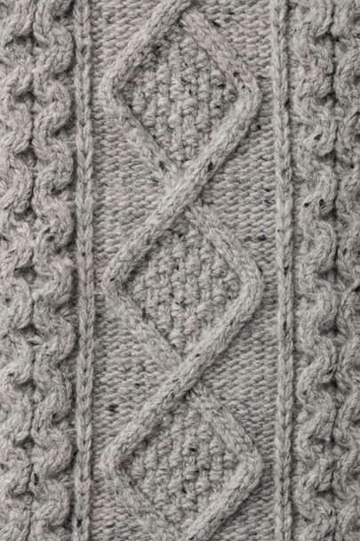 grauer Pullover mit Muster - Foto, Bild