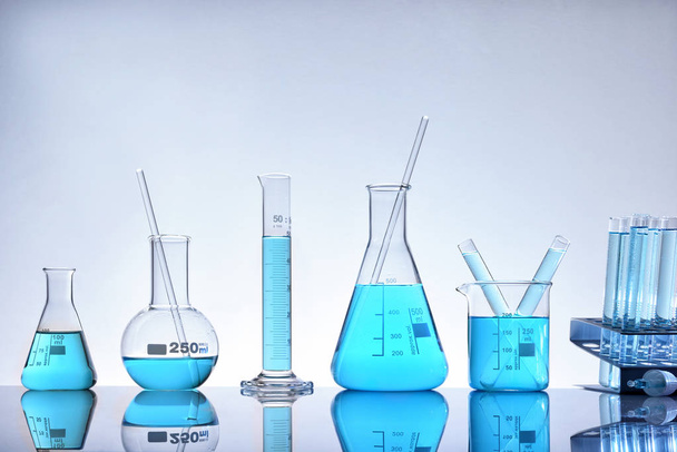 Assortment of glass containers for laboratory general view - Photo, Image