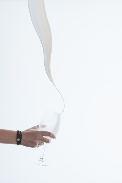 glass with splash of milk - Foto, immagini