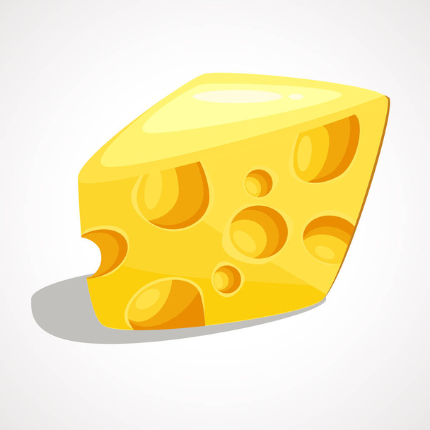 Vector illustration of a piece of cheese - Vector, imagen