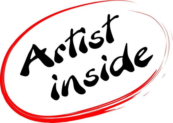 Καλλιτέχνης στο εσωτερικό Είσοδος σήματος - Διάνυσμα, εικόνα