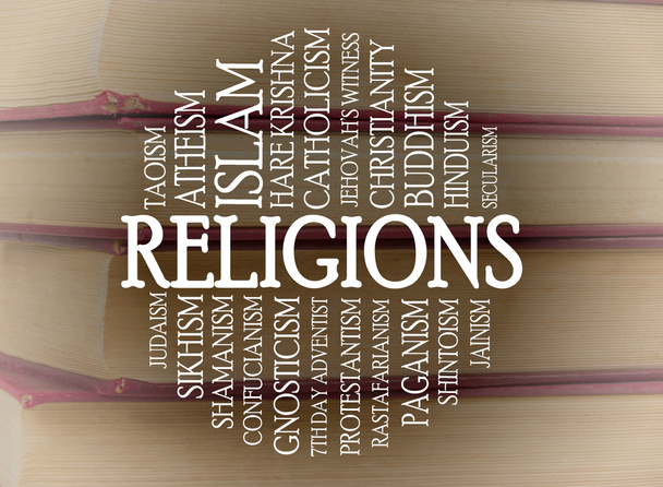 Religiões nuvem de palavras
 - Foto, Imagem