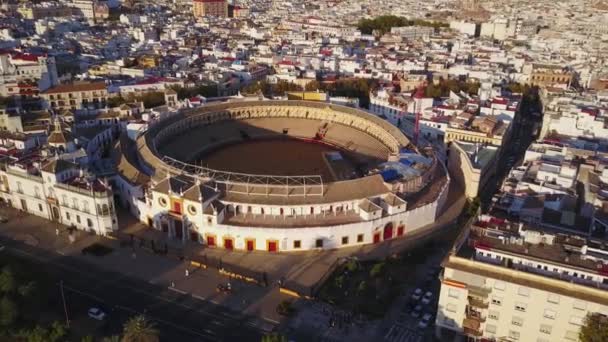 Híres bikaviadal-aréna stadium, Sevilla, Andalúzia, Spanyolország - Felvétel, videó