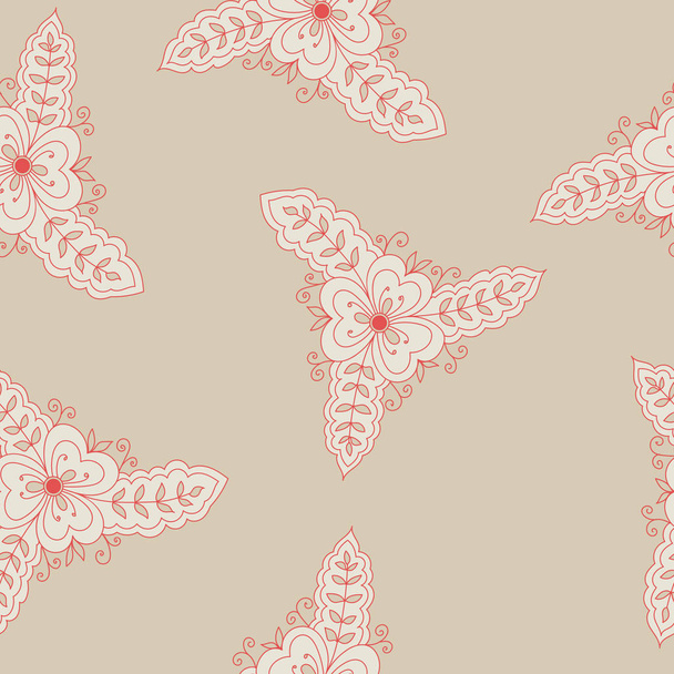 Vector seamless pattern with fashion indian elements. Elements are hidden under mask, not cut off. Swatch is in the panel. Perfect for wallpaper, textile print. - Vektori, kuva