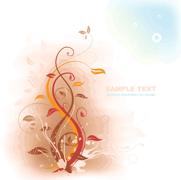 Abstract floral summer background - Vector, imagen