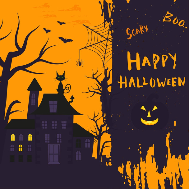 Feliz diseño de póster de Halloween
  - Vector, Imagen