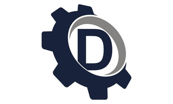 Gear Logo litery D - Wektor, obraz