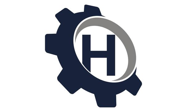 Gear logó levél H - Vektor, kép