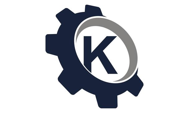 Gear Logo písmeno K - Vektor, obrázek