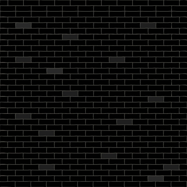 Black background with bricks. Vector illustration - Vector, Image