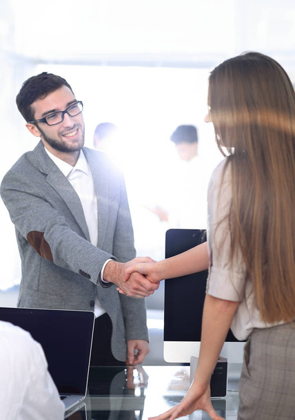 welcome and handshake of business partners - Photo, Image
