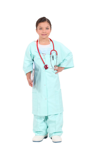 Little girl in doctor outfit - Φωτογραφία, εικόνα