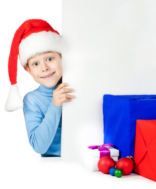 Happy kid with a lot of Christmas gifts - Fotografie, Obrázek