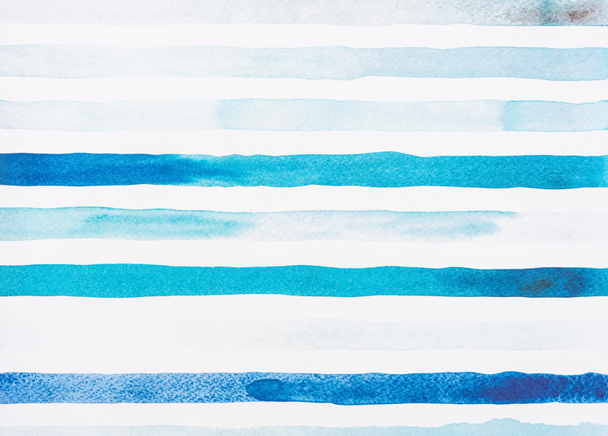 beyaz ışık mavi ve turkuaz suluboya çizgiler - Fotoğraf, Görsel