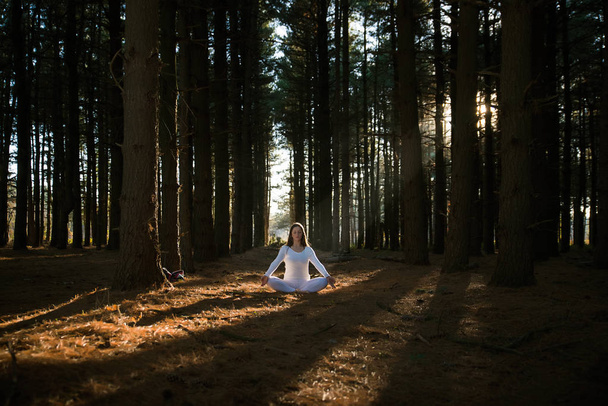 Girl doing yoga - Φωτογραφία, εικόνα