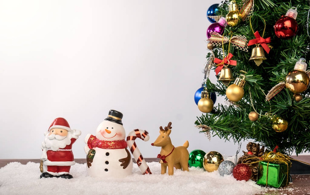 Christmas decoration Holiday or new year with Santa Claus and sn - 写真・画像