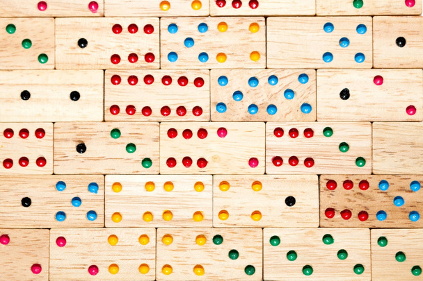 wooden domino play background - Photo, Image