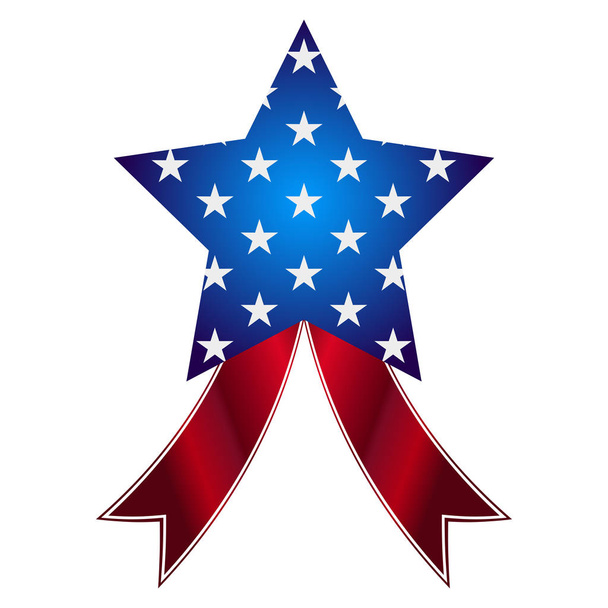 illustrazione vettoriale della bandiera USA - Vettoriali, immagini