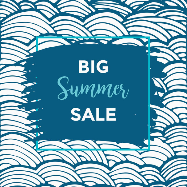 Summer discount card design. Can be used for social media sale website, poster, flyer, email, newsletter, ads, promotional material. Mobile banner template. - Vecteur, image