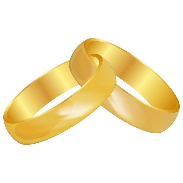 Ilustración vectorial de anillos de boda
 - Vector, imagen