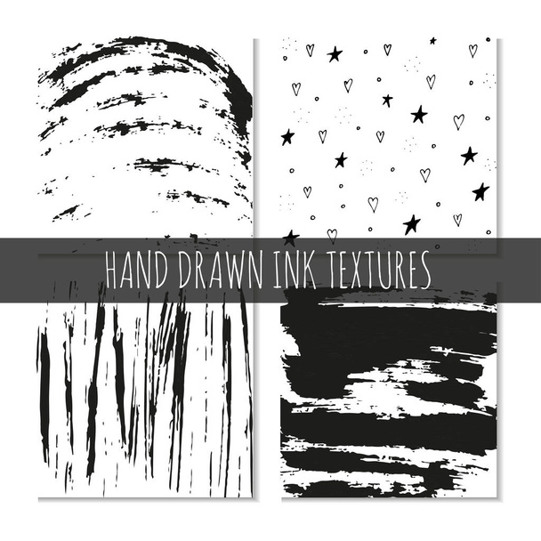Tinta mão desenhada texturas
 - Vetor, Imagem