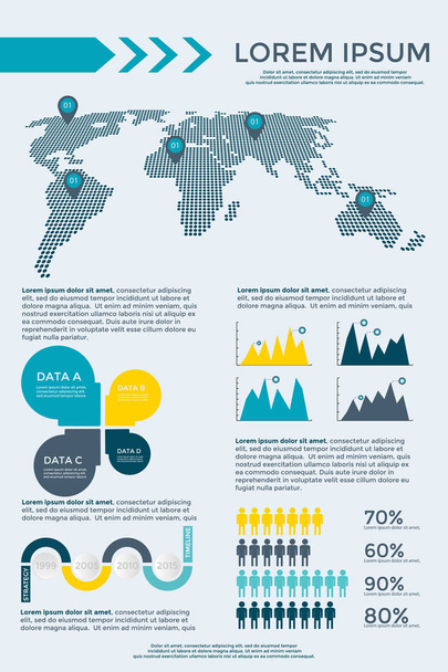 Business Infographic template  - Vector, afbeelding