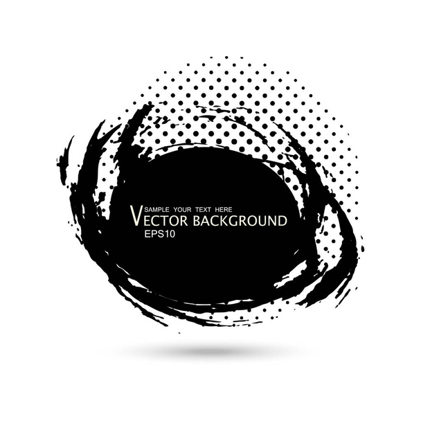 Zwarte borstel vlek - Vector, afbeelding