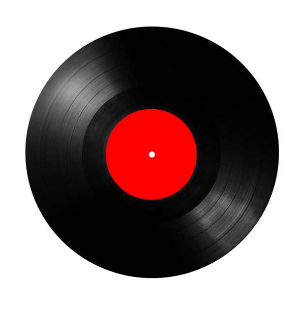 disque vinyle rouge sur fond blanc
 - Photo, image