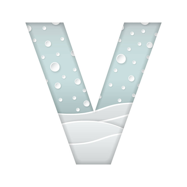 Carta de corte de papel V
 - Vector, Imagen