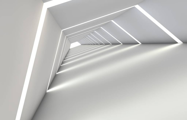 Abstrakti tunneli aukkoja, jossa heijastava lattia ja katto
 - Valokuva, kuva