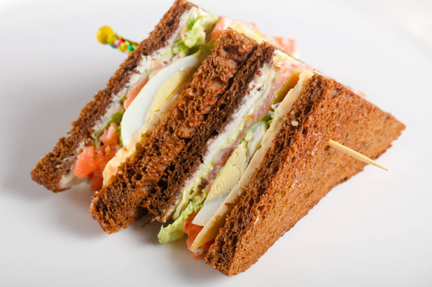 Club sandwich with meat - Photo, Image