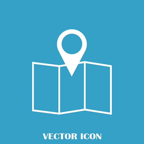 Mapa icono plano puntero. Vector Eps 10
 - Vector, Imagen