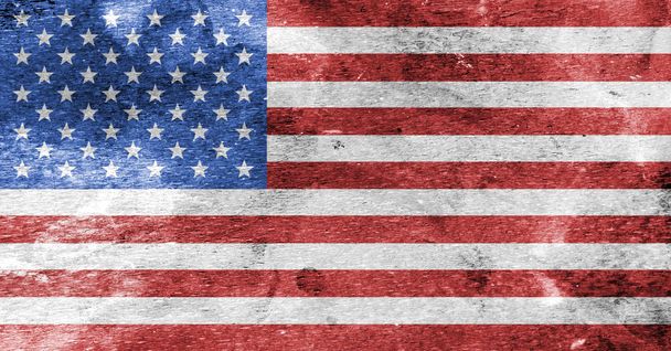 Amerikaanse vlag op een verf gekleurd achtergrond - Foto, afbeelding