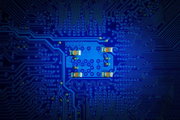 Closeup electronic circuit board background, - Photo, Image