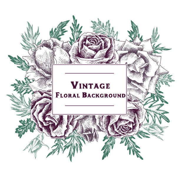 Vintage Vektor florale Komposition - Vektor, Bild