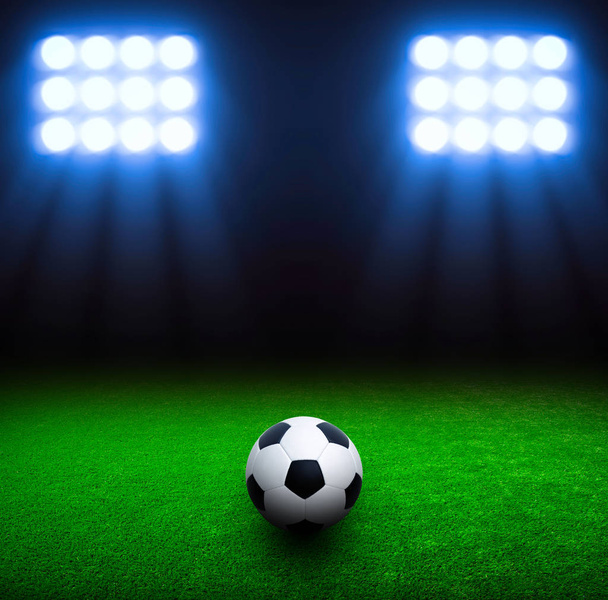 Soccer ball on stadium - Photo, Image