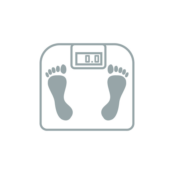 Stylized icon of the with bathroom scales  - Vector, imagen