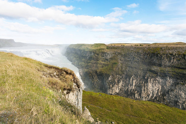 canyon of Olfusa river with Gullfoss waterfall - Photo, Image