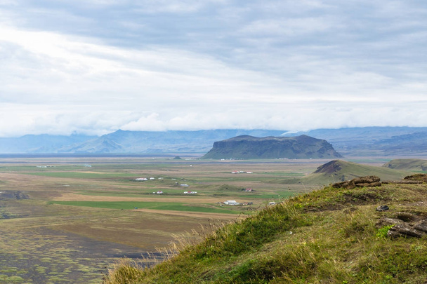 edellä näkymä Solheimafjaran rannikolle Islannissa
 - Valokuva, kuva
