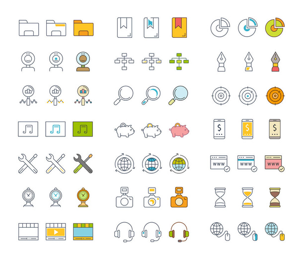 Set of Line Icons SEO and Optimization - Vector, Image