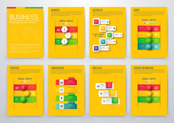 Elementos de color para infografías
 - Vector, imagen
