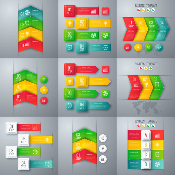 Set with infographics - Vector, Imagen