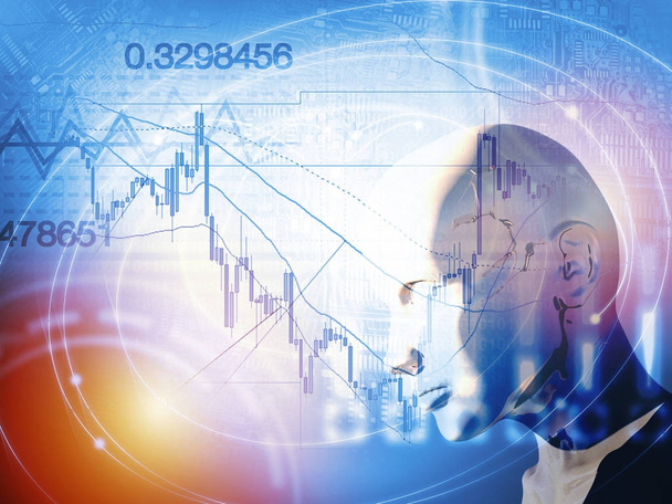 Stock quantitatif et concept de trading forex avec intelligence artificielle
 - Photo, image