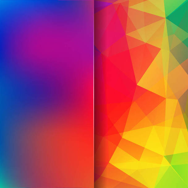 Αφηρημένα φόντο που αποτελείται από τρίγωνα μπλε, κόκκινο, κίτρινο. Γεωμετρικό σχέδιο για επαγγελματικές παρουσιάσεις ή web πρότυπο banner Φέιγ βολάν. Εικονογράφηση διάνυσμα - Διάνυσμα, εικόνα